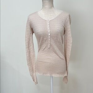 Marc Jacob’s Women's Cream & Pink Button-Up Top